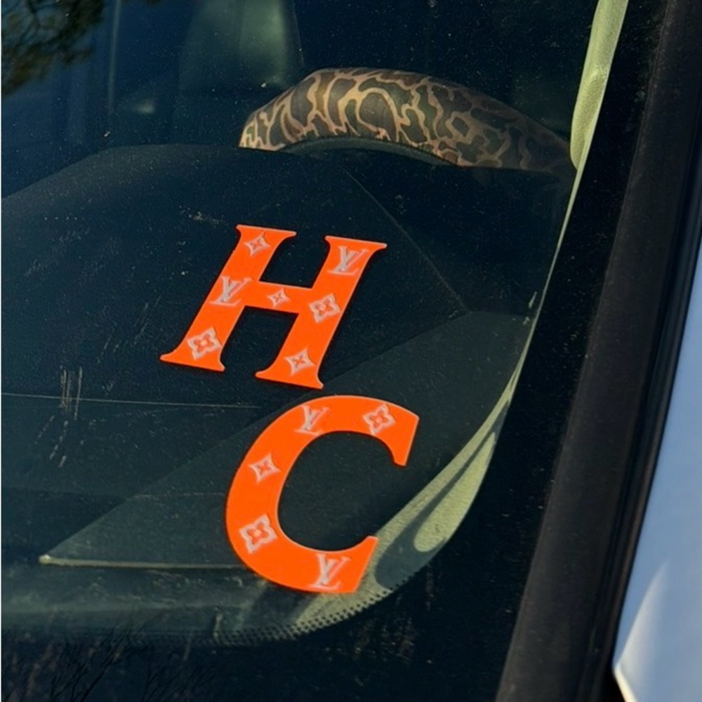 Orange High Class Monogram Decorative Vinyl Letters - HC Set